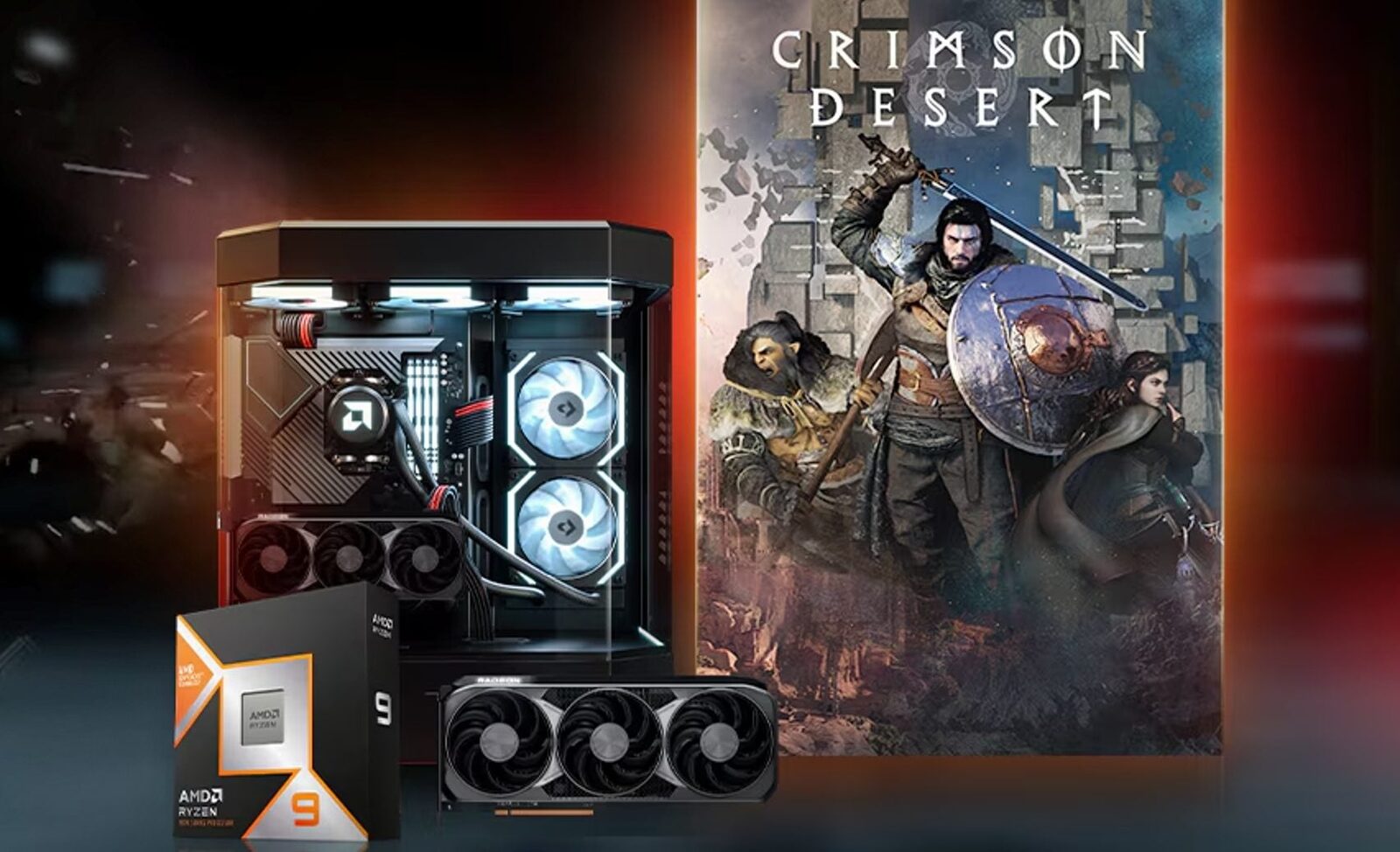 AMD lansează o campanie promoțională pentru pasionații de gaming, oferindu-le posibilitatea să primească gratuit jocul Crimson Desert pentru achiziția anumitor componente hardware