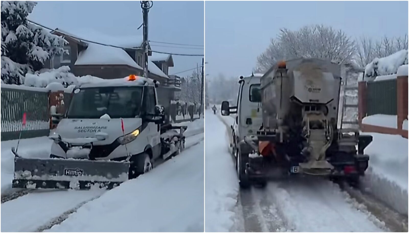 Gest penibil al autorităților locale: utilaj de salubritate cu lama ridicată, deși ninge abundent în Sectorul 5 Imaginile surprinse miercuri, 18 februarie, într-un cartier din Sectorul 5 al Capitalei au ridicat din nou semne de întrebare cu privire la modul în care autoritățile gestionează criza ninsorilor din această iarnă