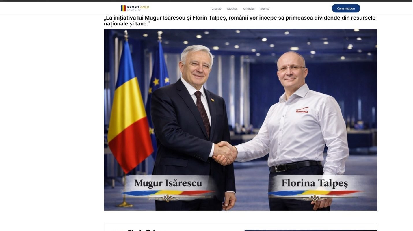 Avertisment: Nouă înșelătorie online exploatează imaginea lui Mugur Isărescu și Bitdefender O nouă campanie frauduloasă vizează românii, folosind imaginea guvernatorului Băncii Naționale a României, Mugur Isărescu, și a companiei Bitdefender pentru a convinge utilizatorii să investească în proiecte fictive