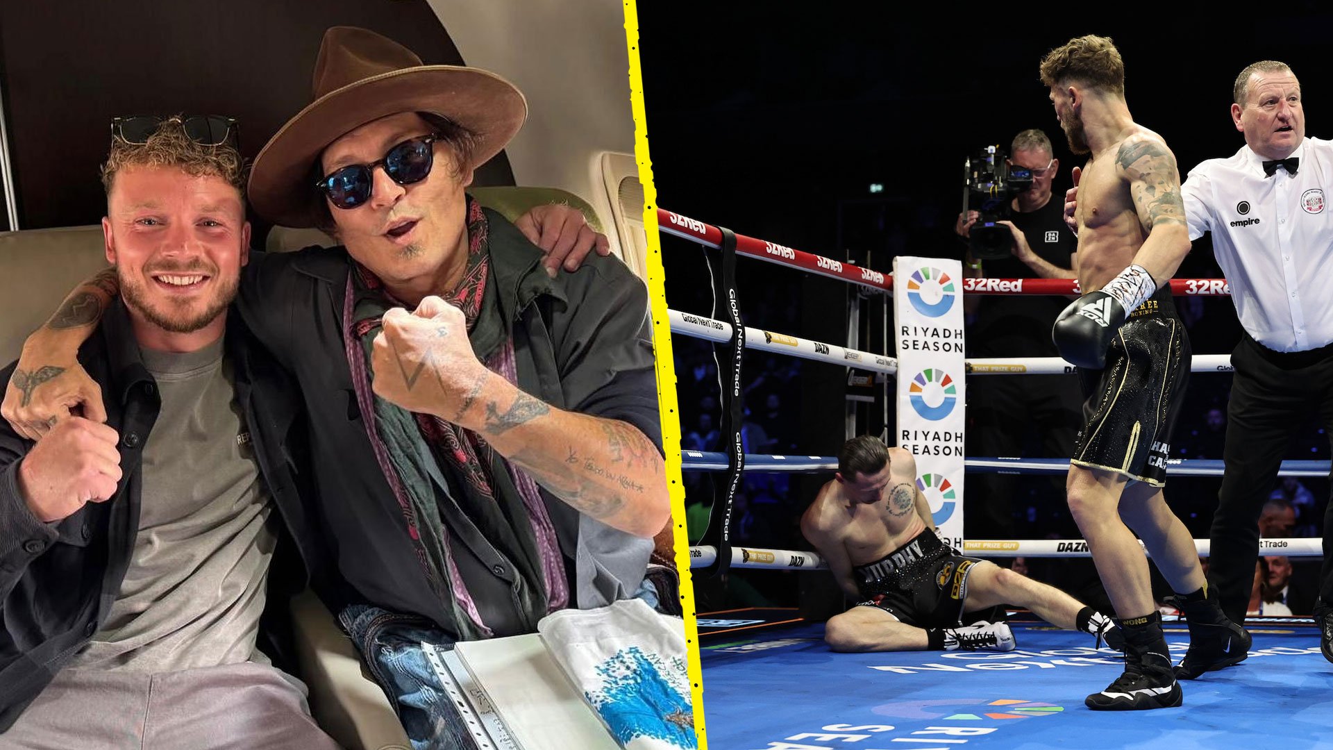 Boxerul antrenat de johnny depp, k.o. Brutal în prima rundă