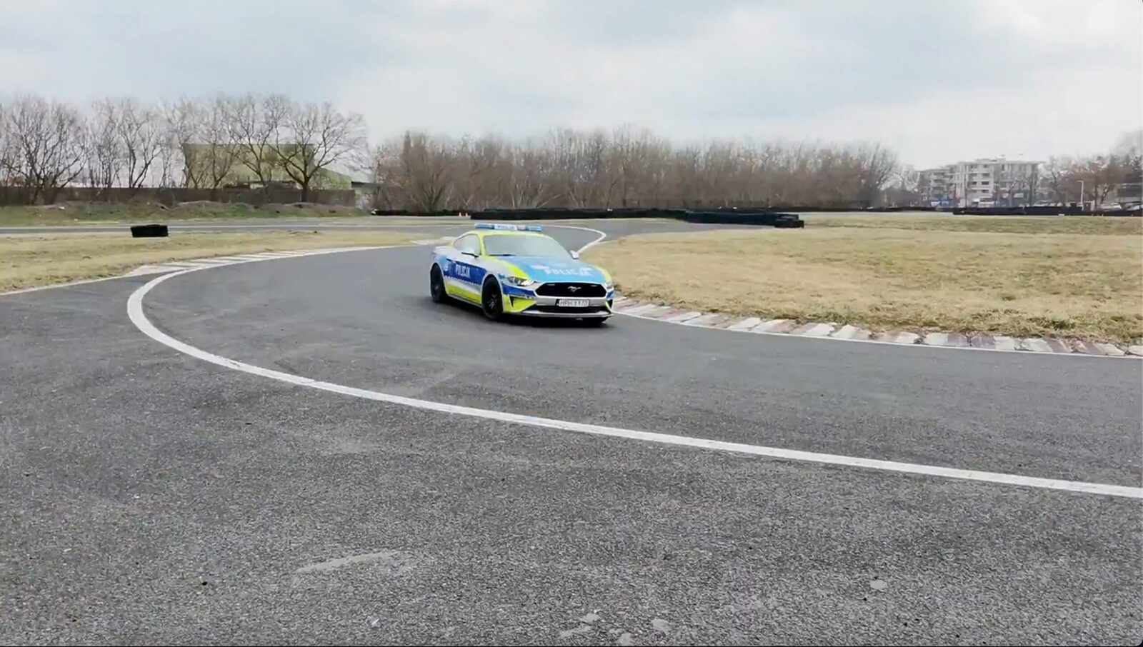 Poliția poloneză, cu mustang confiscat de la un șofer beat