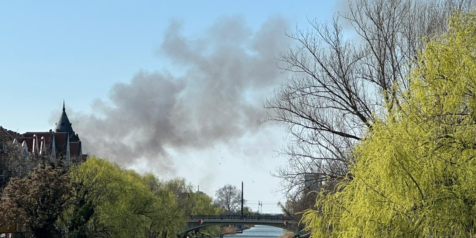 Incendiu de vegetație în zona Freidorf. Pompierii intervin lângă Liceul Auto