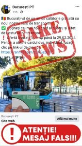 Avertisment STB: Atenție la tentativele de înșelătorie online Compania de Transport București (STB) avertizează călătorii cu privire la campanii false, promovate în mediul online în numele companiei