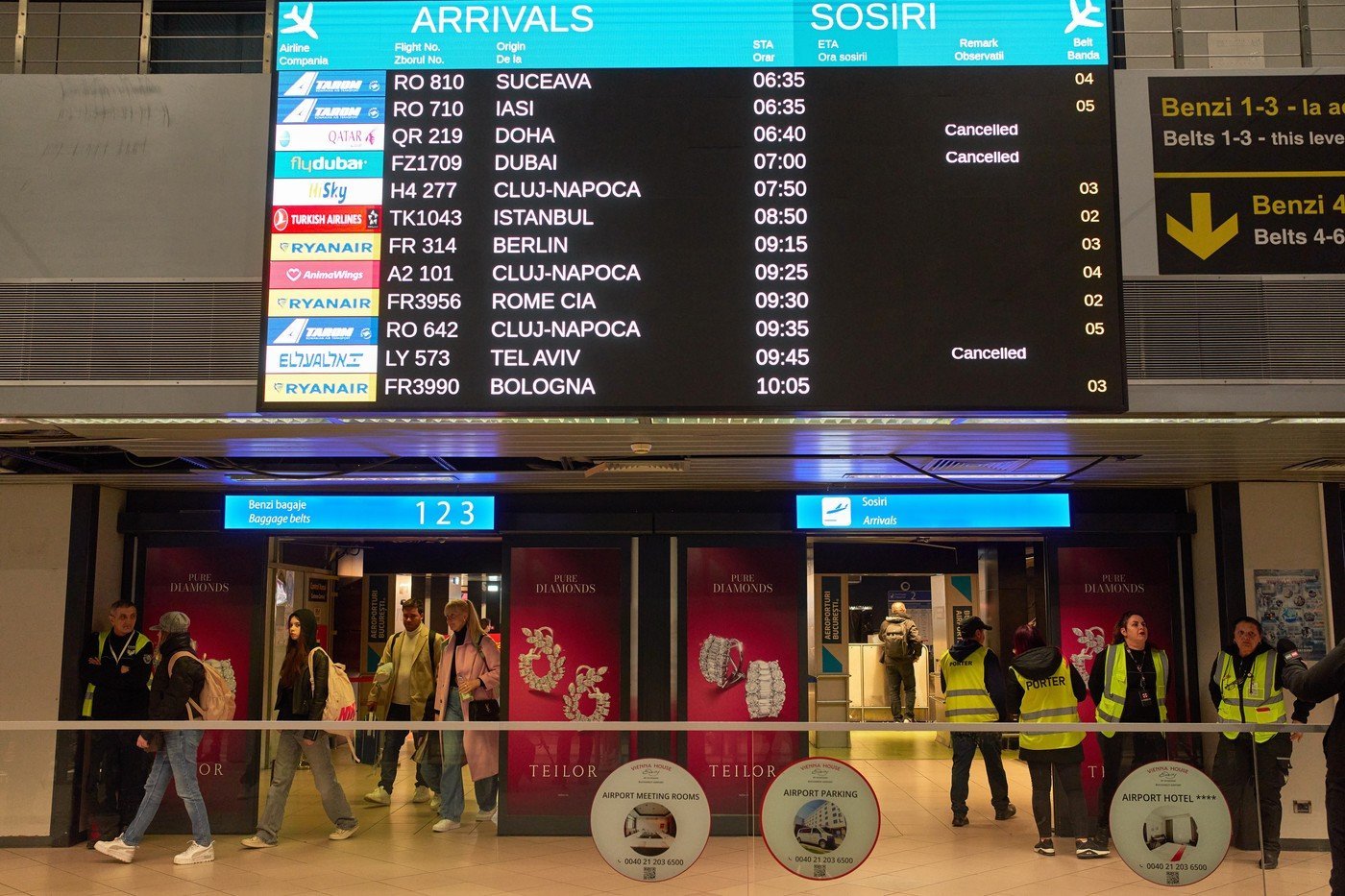 Zboruri anulate între România și Orientul Mijlociu din cauza tensiunilor regionale Mai multe companii aeriene au suspendat temporar zborurile cu plecare sau sosire în România, ca urmare a escaladării tensiunilor din Orientul Mijlociu