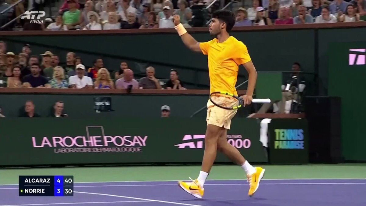 Alcaraz, victorie clară cu Norrie la Indian Wells: E în semifinale!