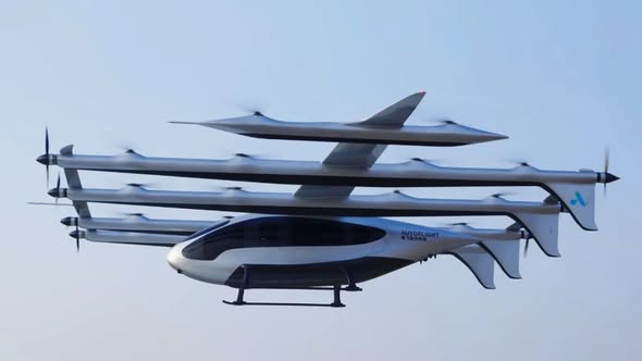 Un „taxi zburător” chinezesc pentru 10 pasageri trece testul inaugural O aeronavă electrică cu decolare și aterizare verticală (eVTOL) dezvoltată în China a trecut cu succes primul test de zbor
