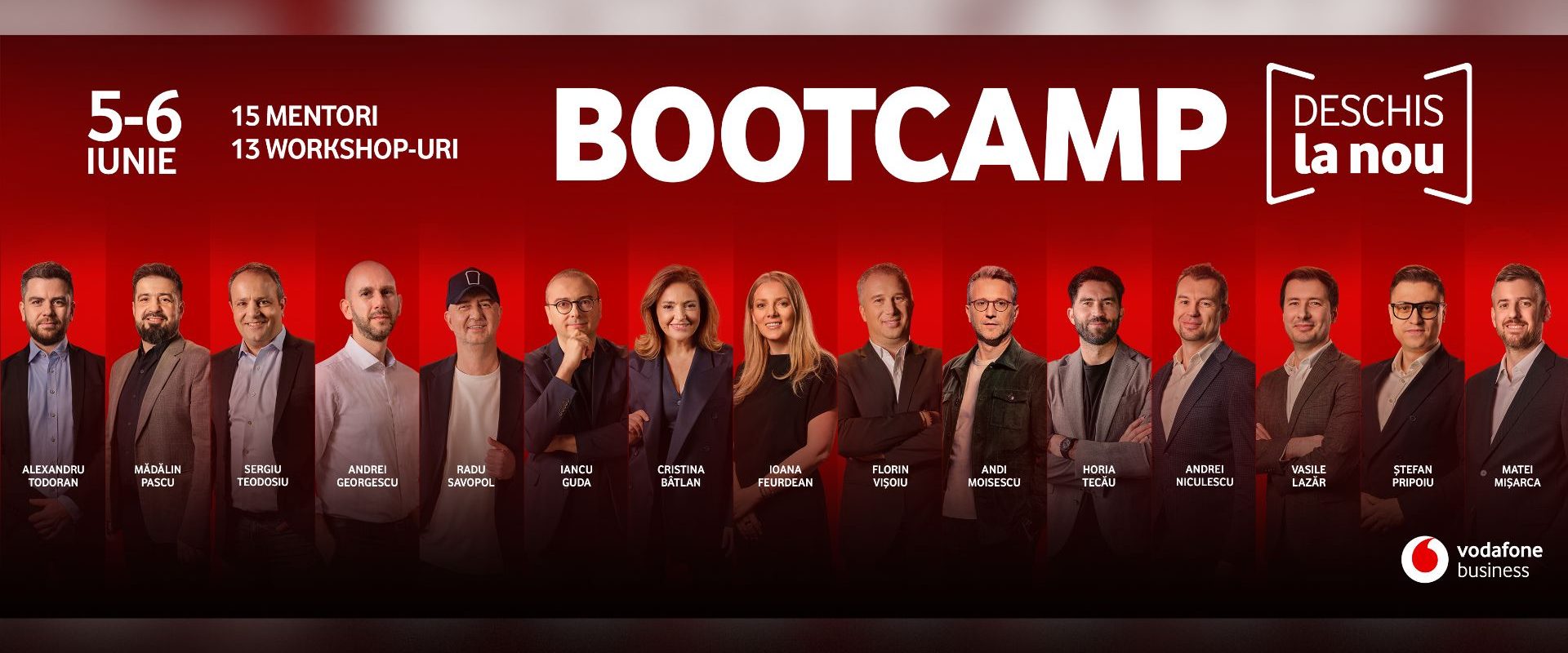 Vodafone Business lansează o nouă ediție a programului de mentorat pentru antreprenori Vodafone Business readuce în atenție programul „Bootcamp-ul Deschis la Nou