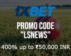 1XBET: Cod promoțional pentru pariuri pe RCB vs LSG, până la 50.000₹