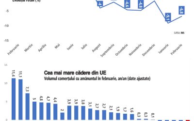 Consumul din România, în continuare în scădere: -6,8% în februarie, chiar și fără șocul energetic