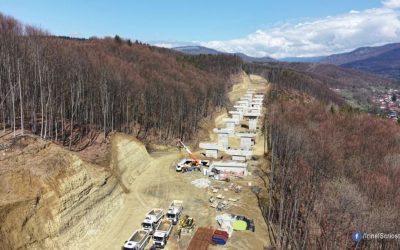 Muncitori și utilaje pe Autostrada A1: Tunelul Poiana, gata peste doi ani