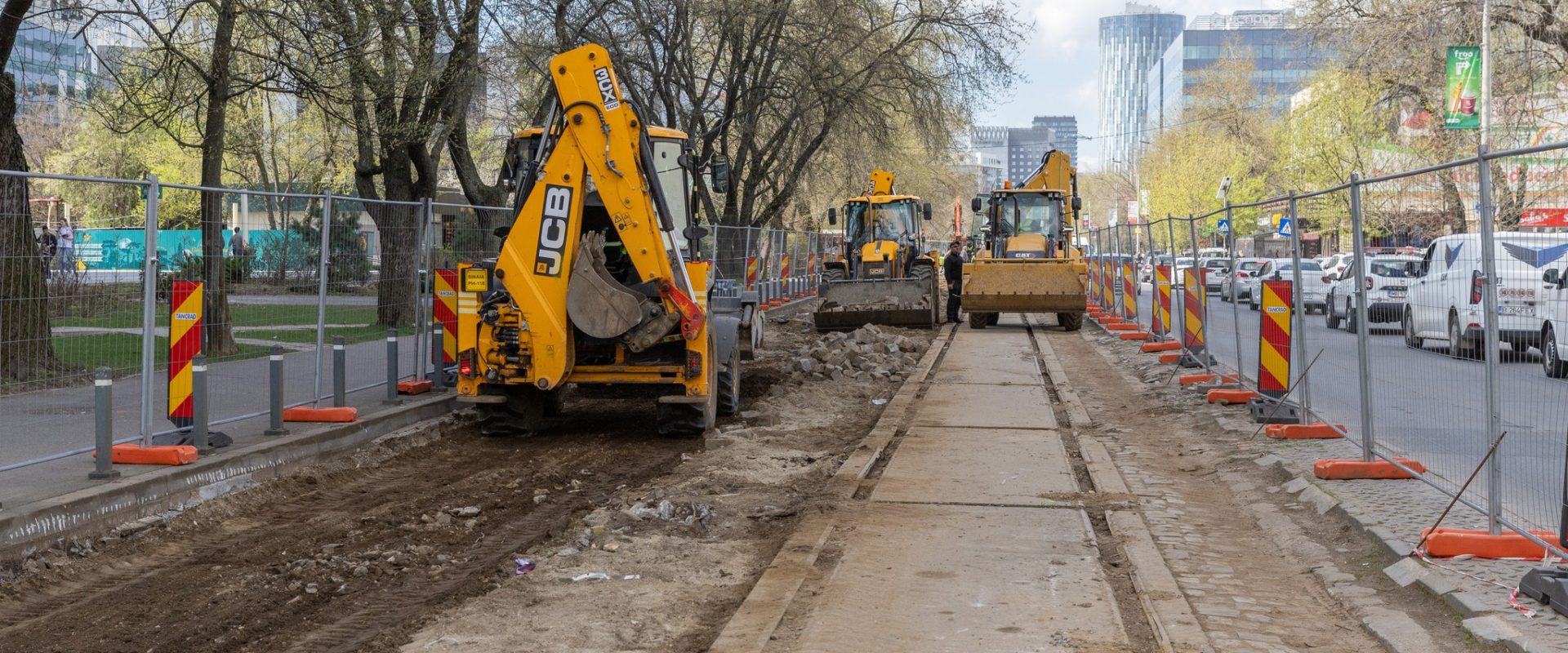 Lucrările la tramvaie, pe Dimitrie Pompeiu și Petricani: Ce se întâmplă