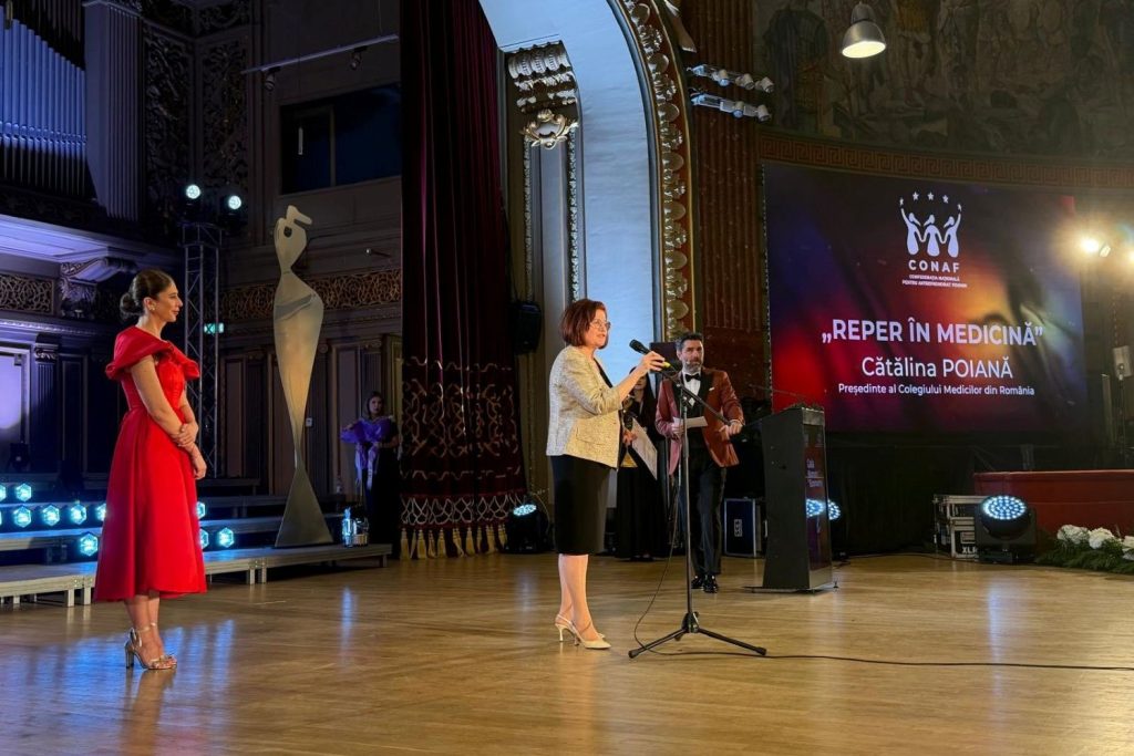 Prof. univ. dr. Cătălina Poiană, președinta Colegiului Medicilor, premiată la Gala „Women in Economy”