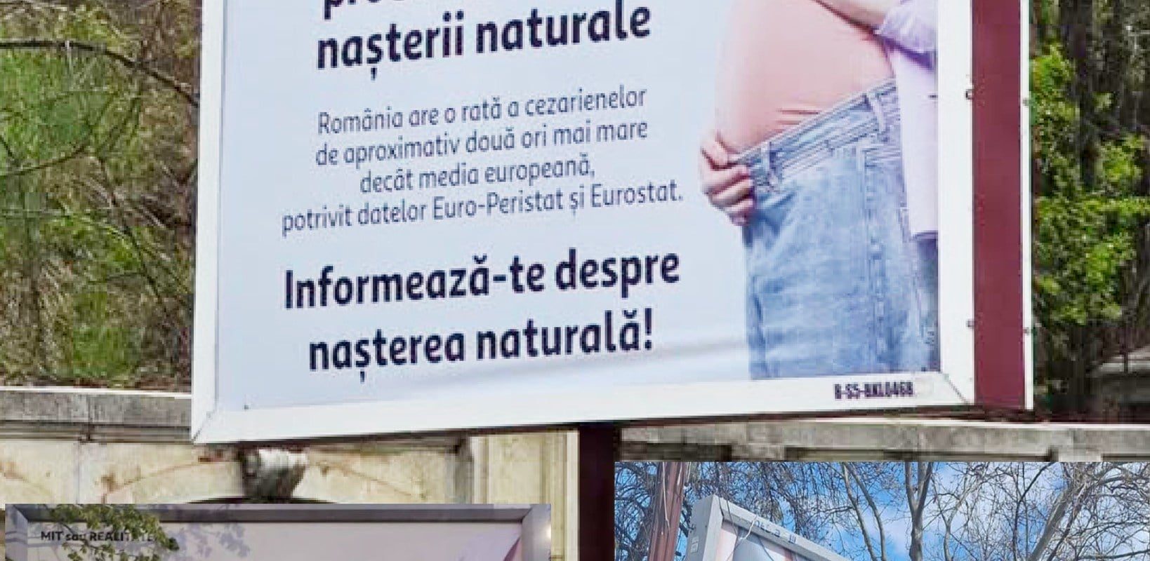 Panouri anti-cezariană în București: Parlamentar, avertisment dur