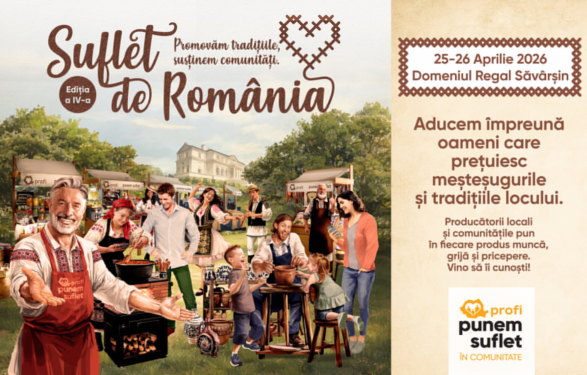 Marea sărbătoare Suflet de România la Săvârșin: Ediție record pe 25-26 aprilie