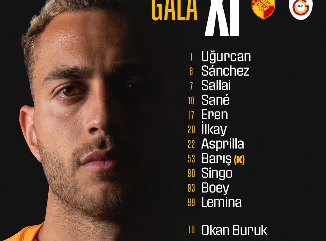 Galatasaray'ın Göztepe Maçı İlk 11 ve Yedekleri Belli Oldu