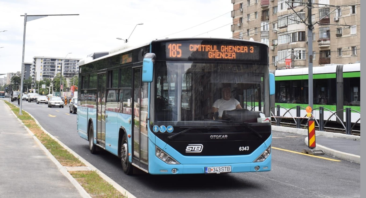 Deviere de traseu pentru autobuzul 185 spre Cimitirul Ghencea 3