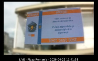 Alerte rapide: București și alte 17 orașe, pe ecrane digitale