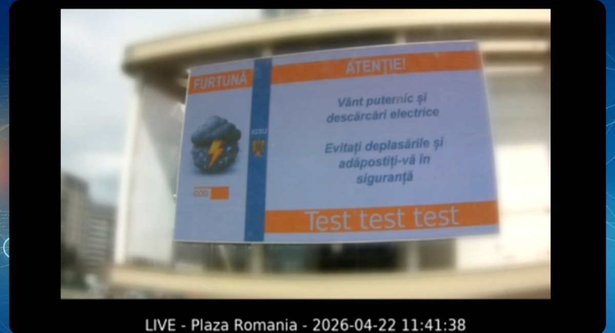 Alerte rapide: București și alte 17 orașe, pe ecrane digitale