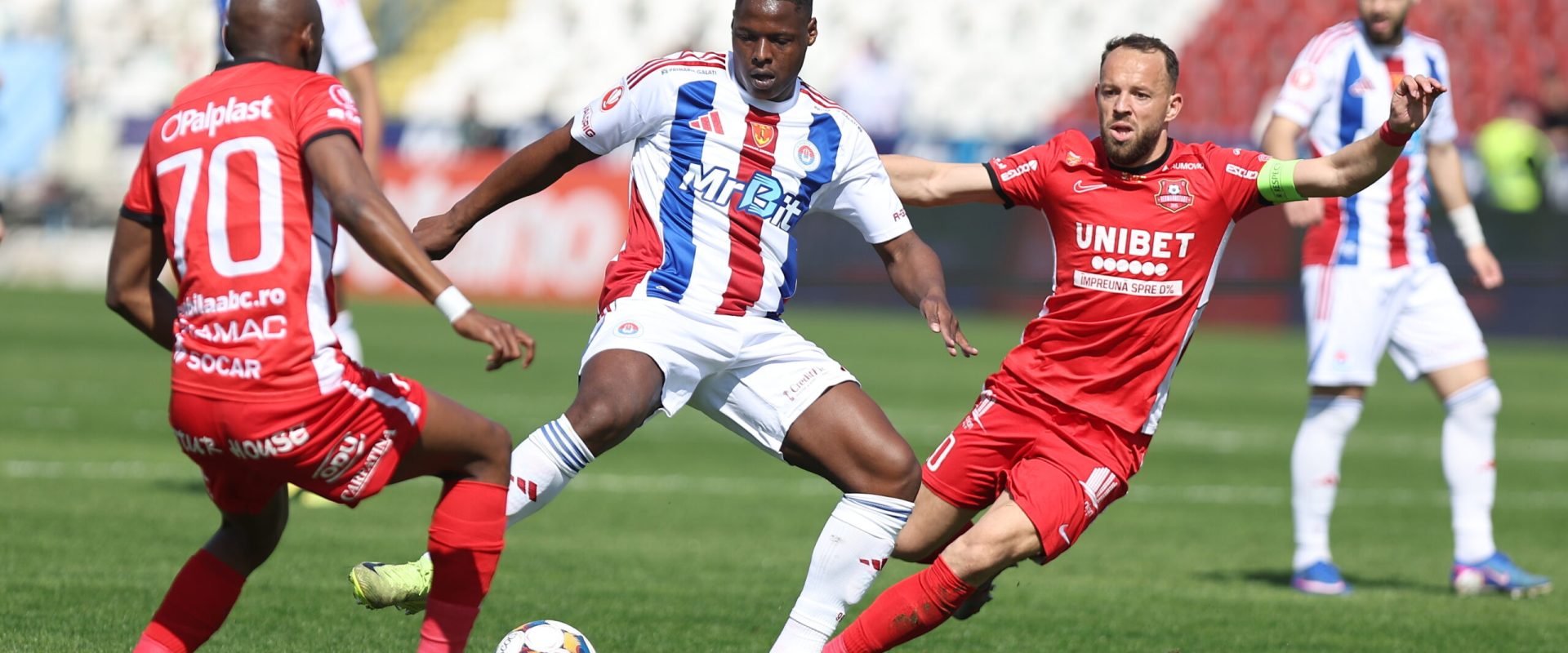 Oțelul Galați se impune cu 2-0 în fața lui Hermannstadt, primul succes în play-out