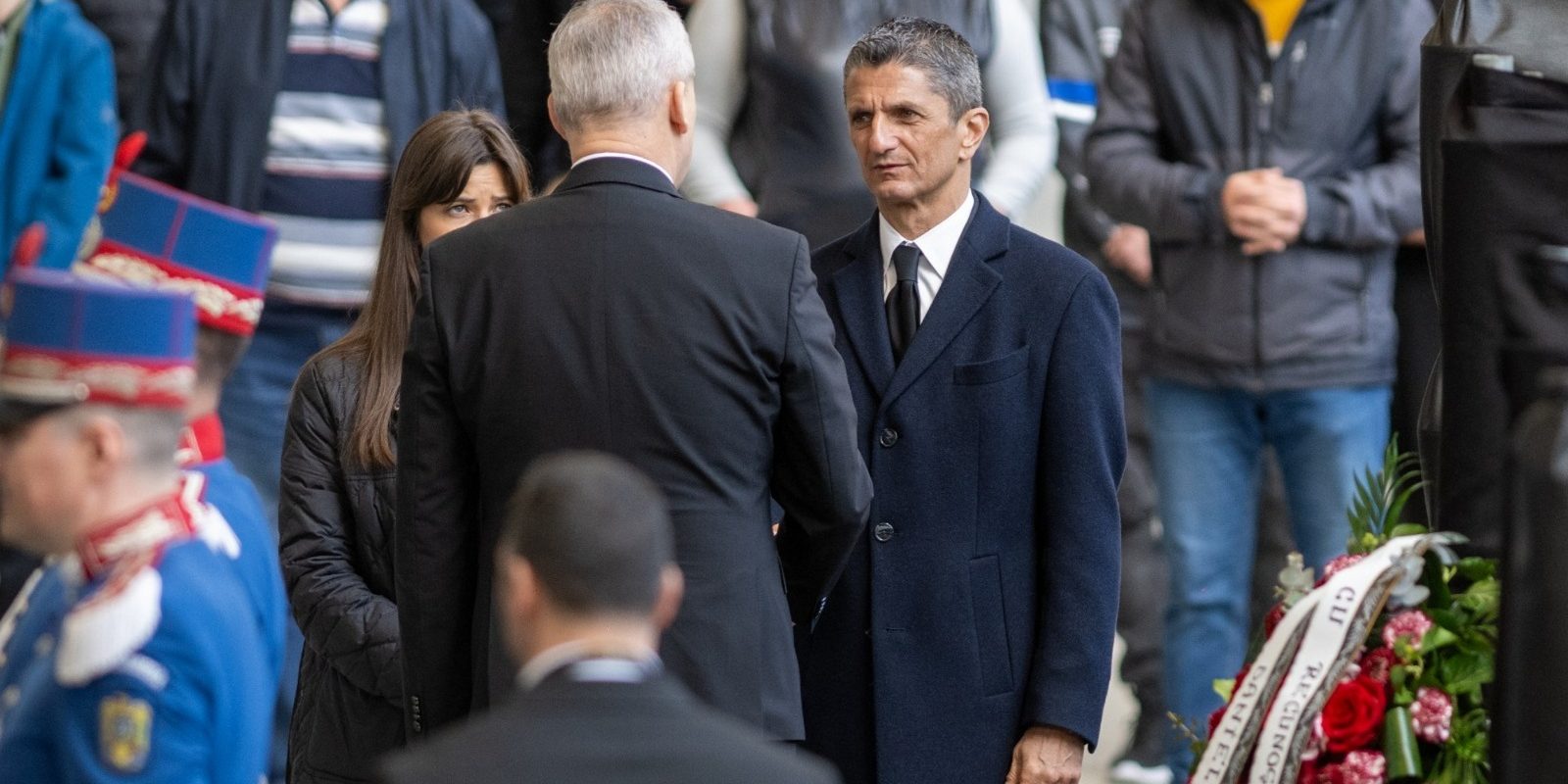 Răzvan Lucescu, la funeraliile tatălui său, Mircea Lucescu Foto: Raed Krishan / GOLAZO.ro