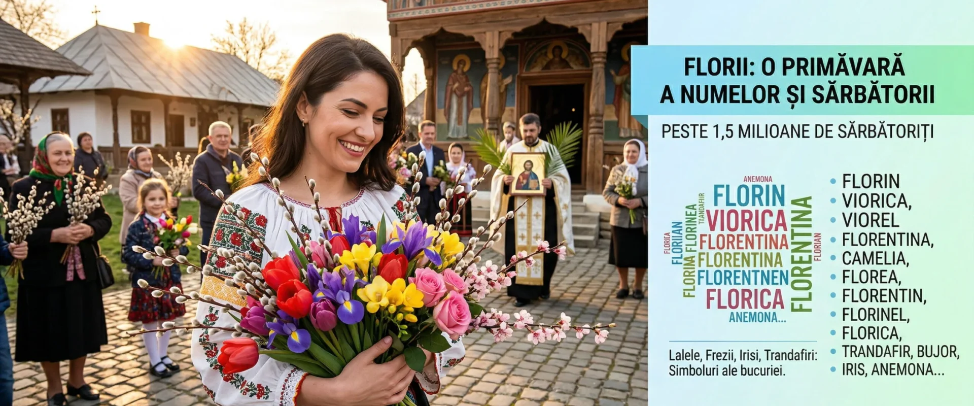 Floriile aduc bucurie a peste 1,5 milioane de români în acest an, marcând intrarea triumfătoare a lui ISUS în Ierusalim și deschiderea Săptămânii Mari