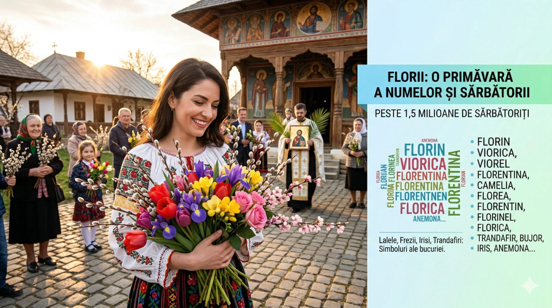 Floriile aduc bucurie a peste 1,5 milioane de români în acest an, marcând intrarea triumfătoare a lui ISUS în Ierusalim și deschiderea Săptămânii Mari