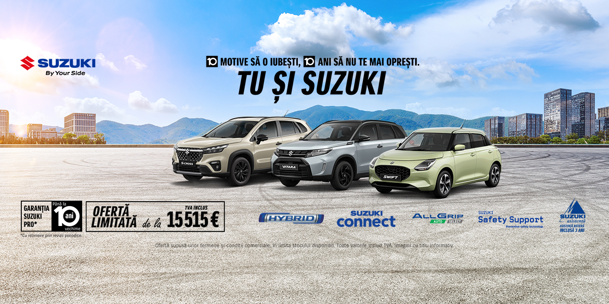 Zece motive să iubești un SUZUKI: Hibrid, fiabil și cu ofertă limitată!