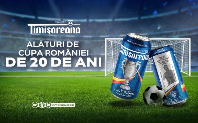 Timișoreana sărbătorește 20 de ani, alături de Cupa României la fotbal
