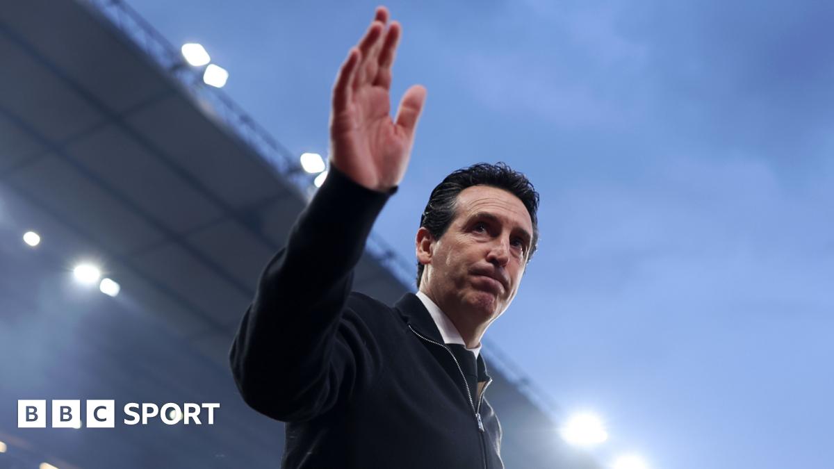 Unai Emery, Manager of Aston Villa, gestures as he walks out of the tunnel prior to the UEFA Europa League 2025/26 Quarter-Final Leg Two match between Aston Villa FC and Bologna FC 1909