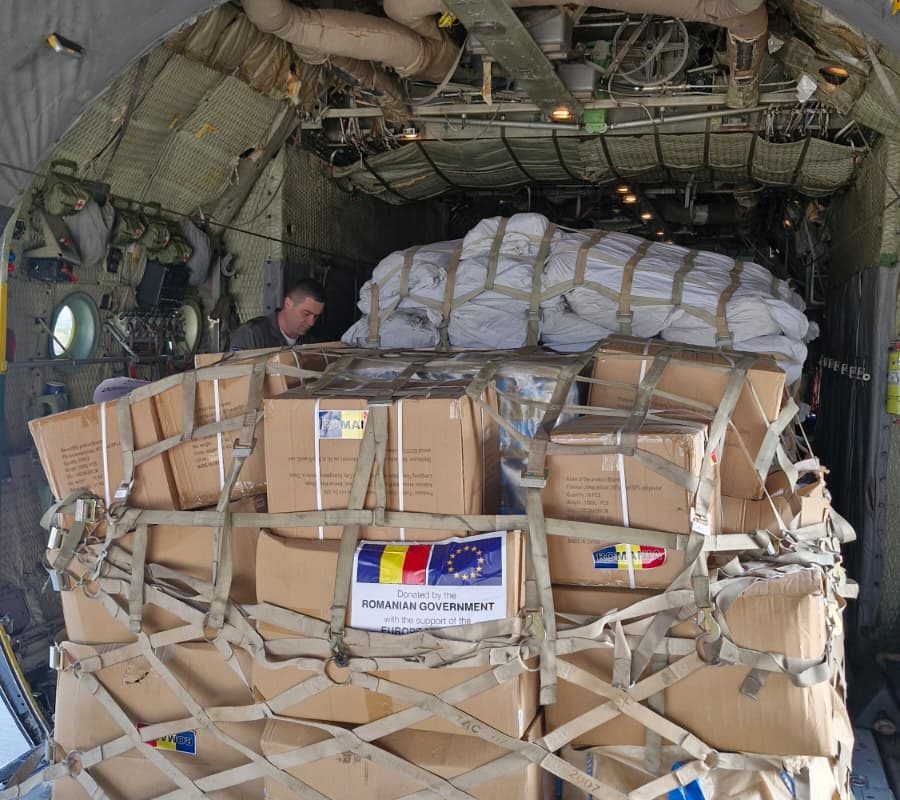 România trimite 15 tone de ajutoare în Liban: Avion MApN cu alimente și corturi