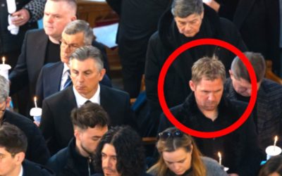 Apariție SURPRIZĂ la înmormântarea lui Mircea Lucescu. Nu l-a recunoscut nimeni!