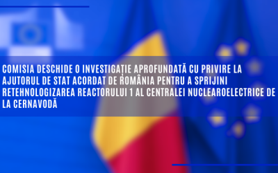 CE investighează ajutorul de stat pentru retehnologizarea CNE Cernavodă