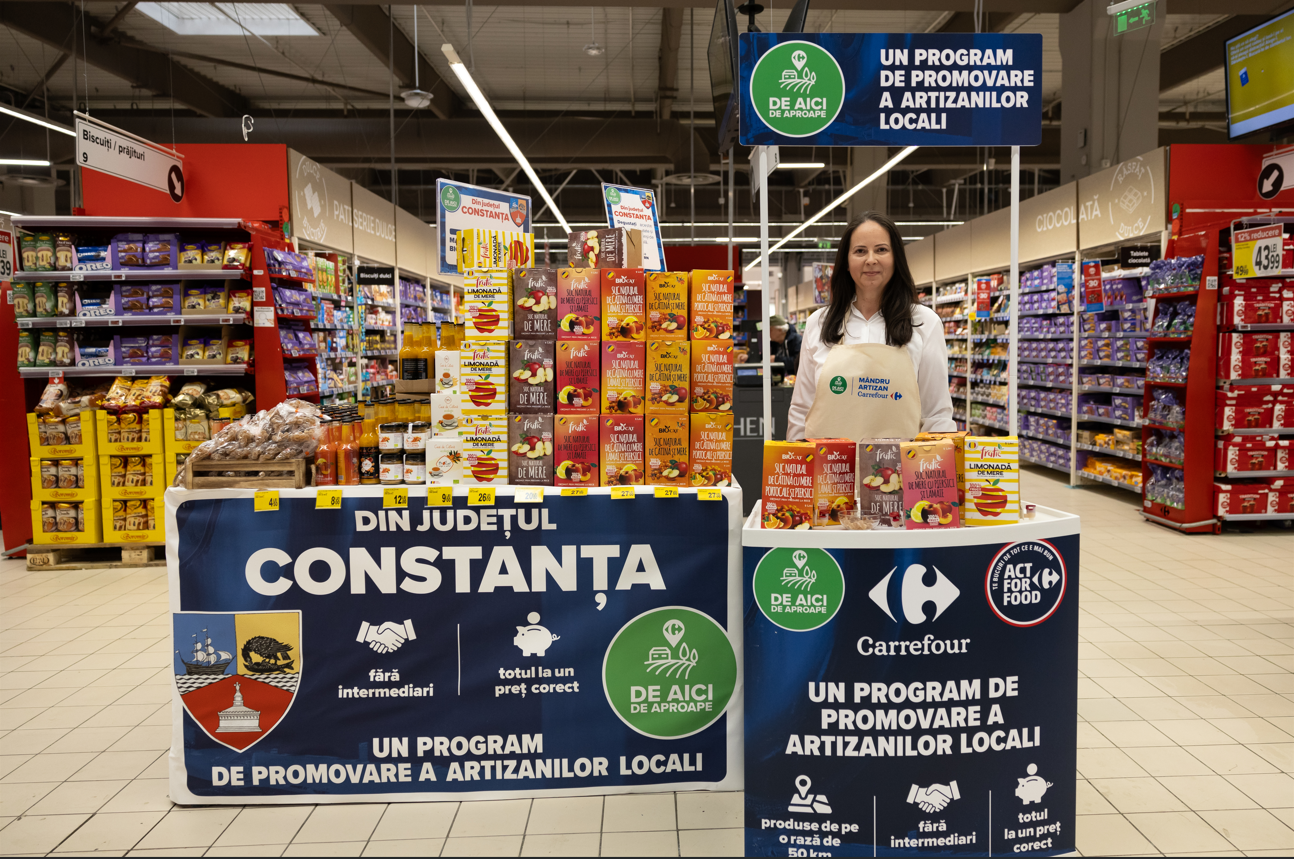 Carrefour Băneasa celebrează gusturile autentice cu un eveniment dedicat produselor locale Bucureștenii și locuitorii din împrejurimi au acum ocazia să descopere o gamă variată de produse tradiționale românești, prezentate de producători din toate colțurile țării