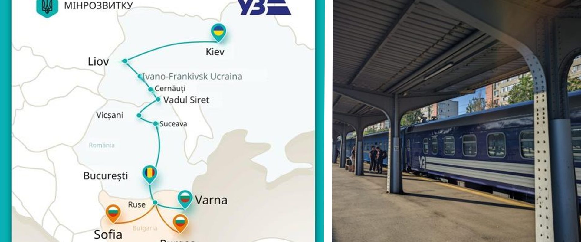 Ucrainenii deschid trenuri spre Bulgaria, cu oprire la București