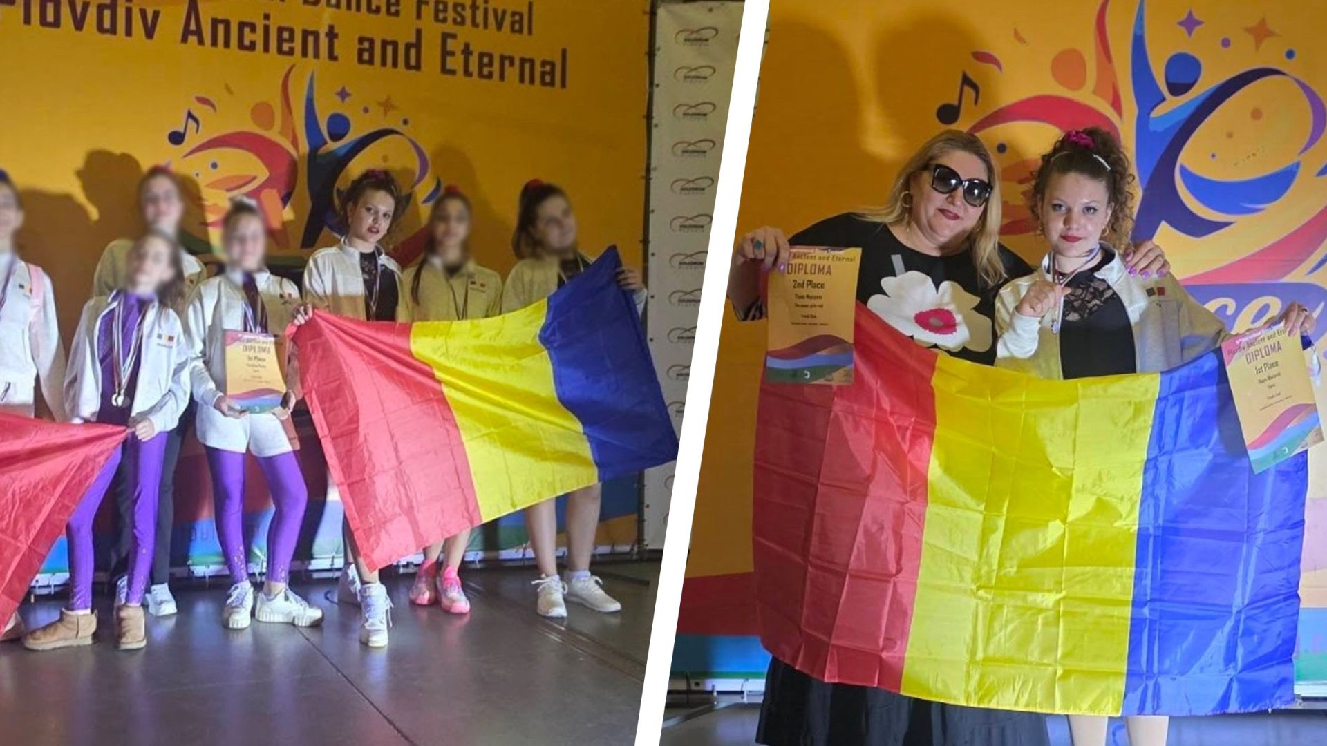 Thais, fiica eurodeputatei Diana Șoșoacă, a strălucit la un concurs de gimnastică ritmică din Bulgaria, cucerind două medalii de AUR