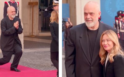 Gest ȘOCANT: Premierul Albaniei, Îngenunchere în Fața lui Meloni. Ce Ascunde?