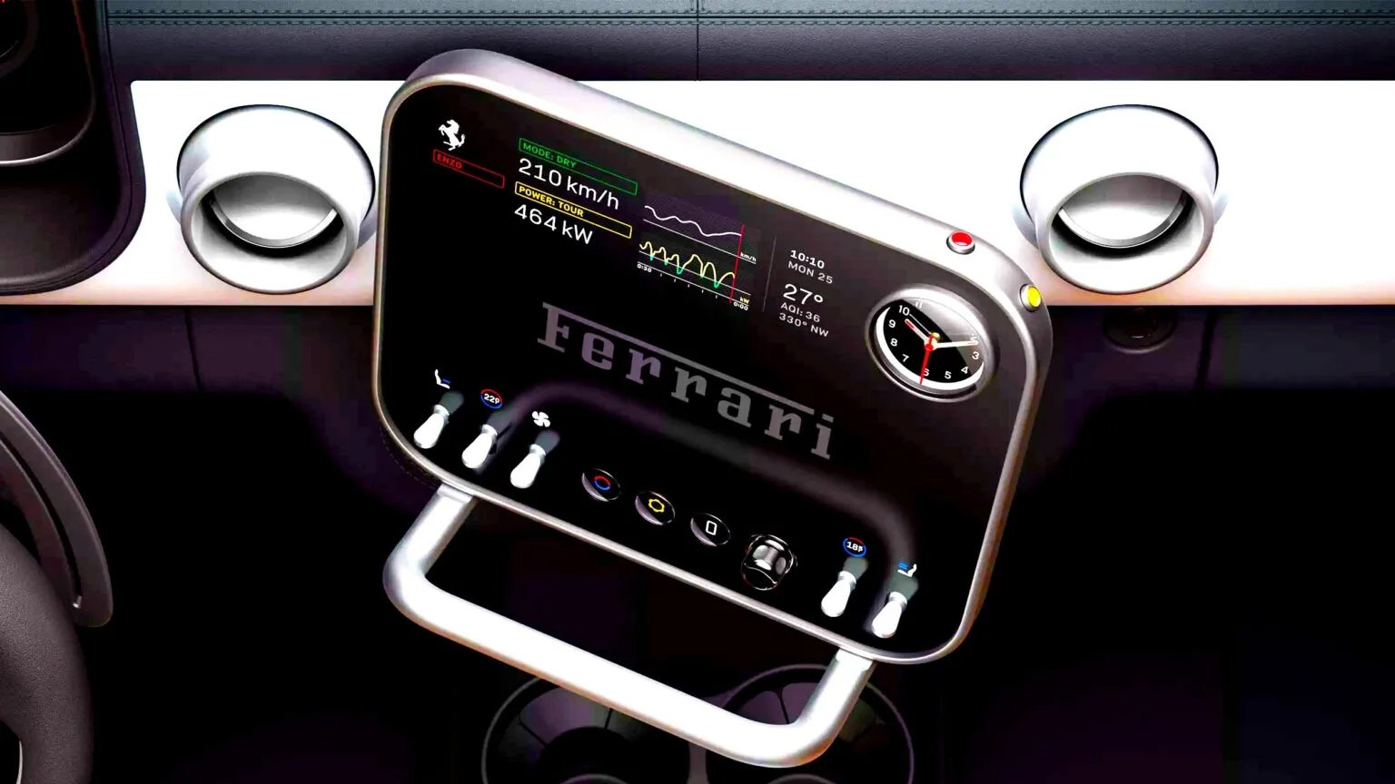 Ferrari sfidează tendințele din industria auto și preferă butoanele fizice touchscreen-urilor, în noul model electric Luce, optând pentru o experiență de condus mai tactilă și mai sigură