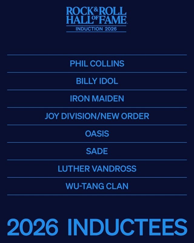 Rock and Roll Hall of Fame: PHIL COLLINS, OASIS, IRON MAIDEN și SADE, pe lista de onoare