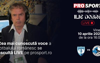 Ilie Dobre, comentator proaspăt pe ProSport.ro, la meciul Voluntari