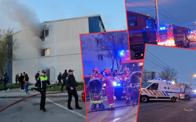 Incendiu violent în Constanța: Plan Roșu activat, fetiță de 9 ani, la spital