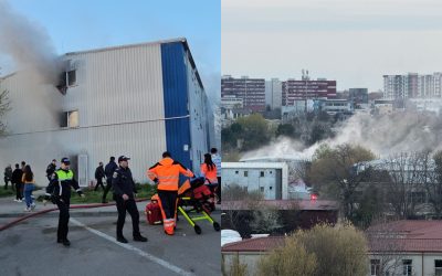 Incendiu la Henri Coandă: Doi bărbați și-o fetiță, la spital în Constanța
