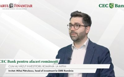 CEC Bank și investiții în România: 2 miliarde euro anual, țara, vedetă la Cannes