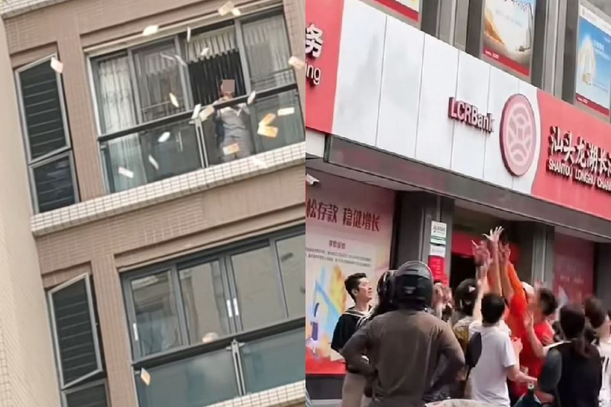 Femeie furioasă aruncă 160.000 de dolari de la balcon în China, după cearta cu soțul