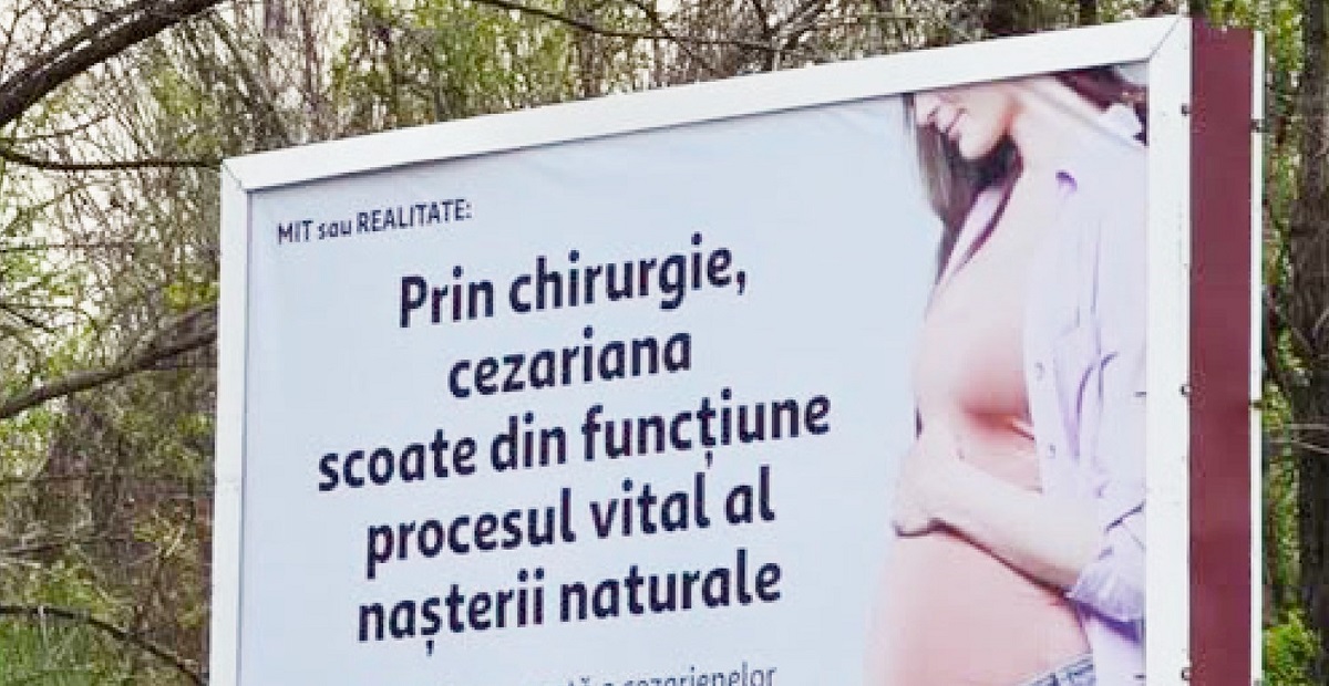 Diana Buzoianu lovește: Reclamă panourile despre cezariană la Protecția Consumatorilor și primării