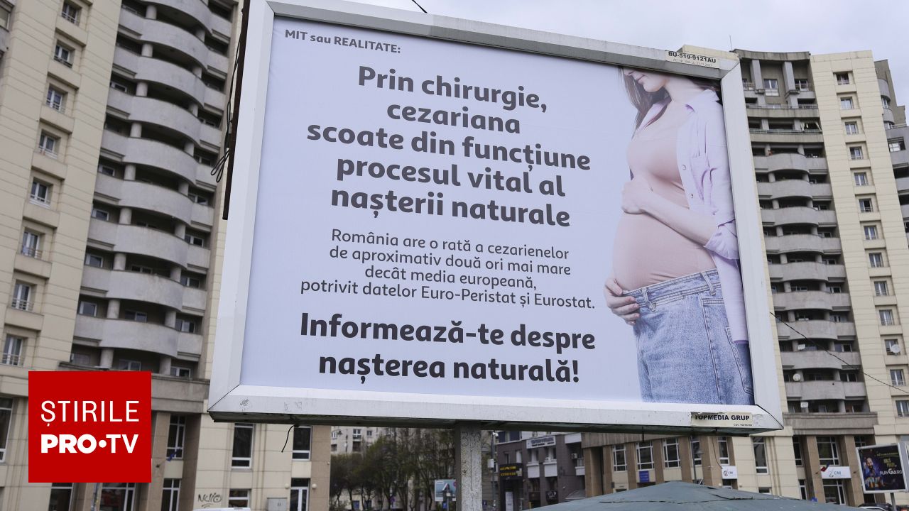 Plângeri la ANPC: Panourile despre cezariană iscă scandal la București