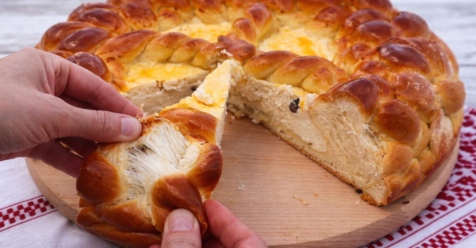 Pască de Paște: Rețeta bunicii cu brânză șî stafide, un deliciu!