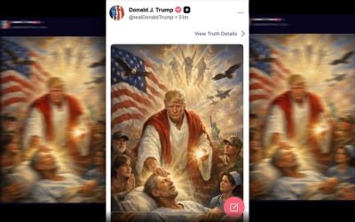 Imaginea AI cu Donald Trump-Iisus, scandal monstru: Reacții dure de la vedete și Biserică