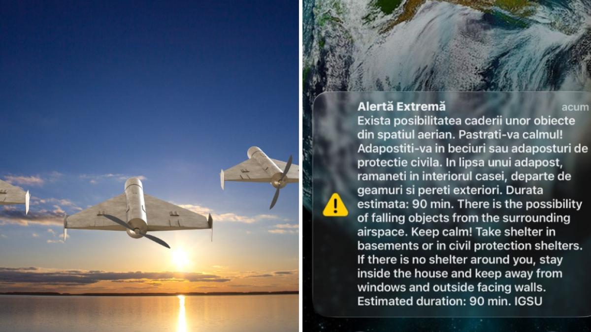 Atac cu drone rusești lângă România: Alertă RO-Alert în județul Tulcea