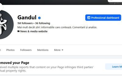 Gândul, victima unui atac? Facebook a scos pagina ziarului cu 1 milion de fani