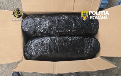 Captură de droguri la Târgu Mureș: 13 kilograme de canabis din Spania, doi bărbați arestați